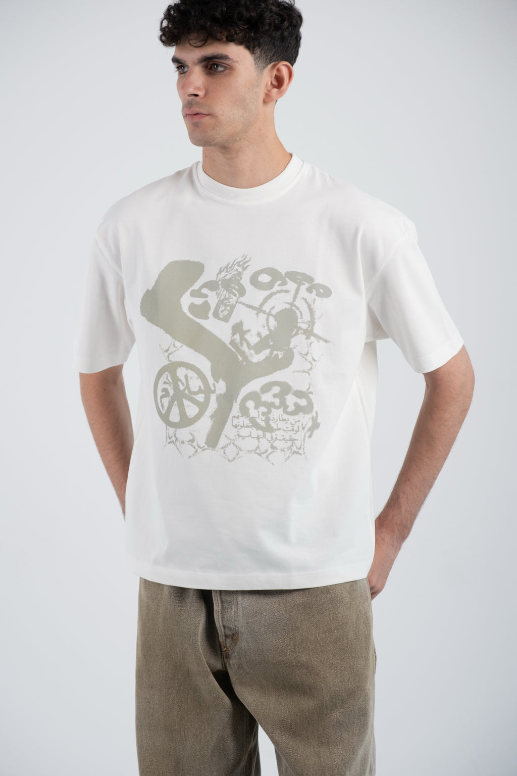 333 CREAM WHITE TEE